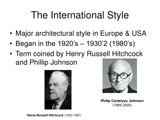 The International Style