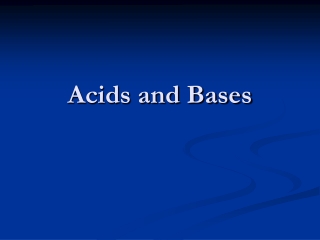 Acids and Bases