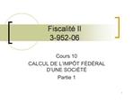 Fiscalit II 3-952-06