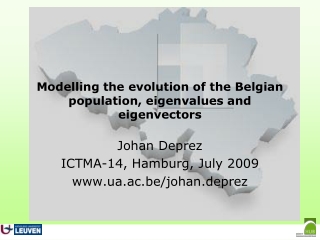 Modelling the evolution of the Belgian population, eigenvalues and eigenvectors