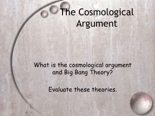 The Cosmological Argument