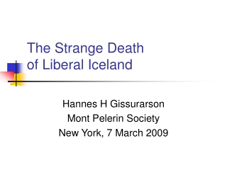 The Strange Death of Liberal Iceland