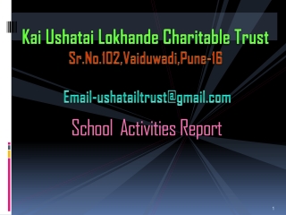 School Activities Report