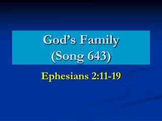 God’s Family (Song 643)