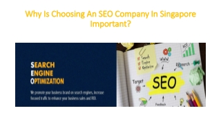 Why Is Choosing An SEO Company In Singapore Important