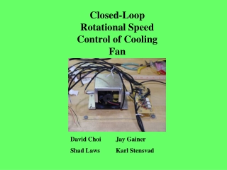 Closed-Loop Rotational Speed Control of Cooling Fan