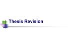 Thesis Revision