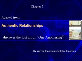 Authentic Relationships