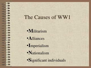 The Causes of WW1