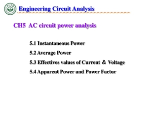 CH5 AC circuit power analysis