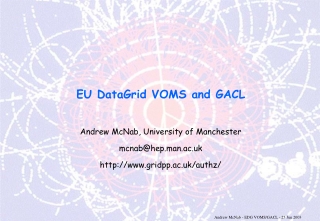 EU DataGrid VOMS and GACL