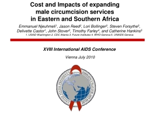 Cost and Impacts of expanding male circumcision services in Eastern and Southern Africa