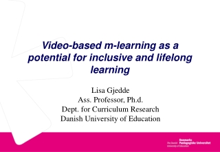 Video-based m-learning as a potential for inclusive and lifelong learning