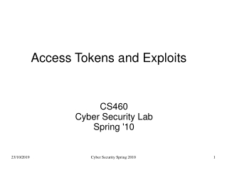 Access Tokens and Exploits