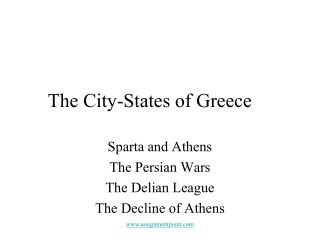 The City-States of Greece