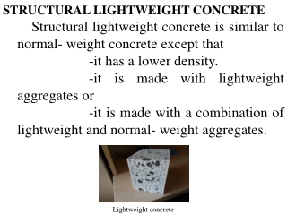 STRUCTURAL LIGHTWEIGHT CONCRETE