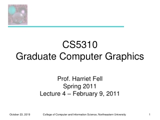 CS5310 Graduate Computer Graphics