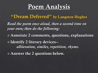 Poem Analysis