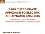 PARK THREE-PHASE APPROACH TO ELECTRIC ARC DYNAMIC ANALYSIS