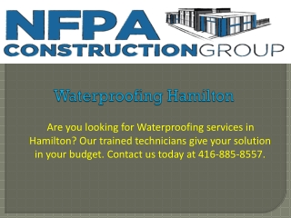 Waterproofing Hamilton