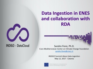 Data Ingestion in ENES and collaboration with RDA