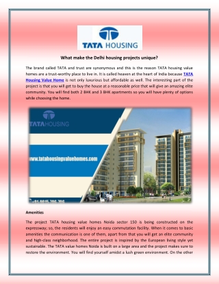 Residential unit at Tata Housing Value Homes