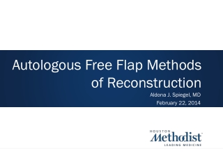 Autologous Free Flap Methods of Reconstruction