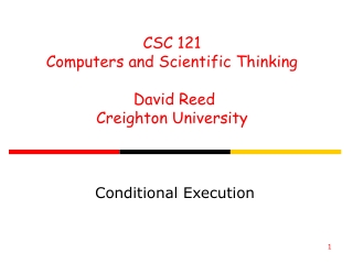 Conditional Execution