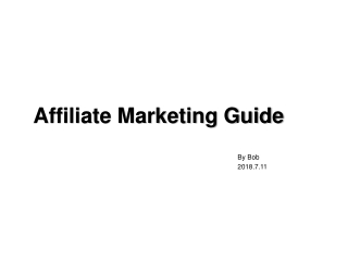 Affiliate Marketing Guide