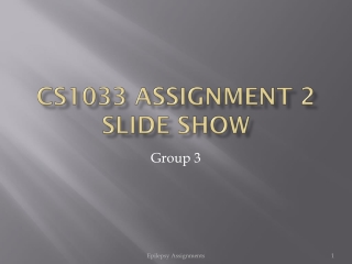 CS1033 Assignment 2 Slide Show