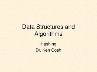 Data Structures and Algorithms