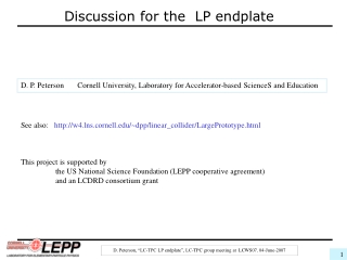 Discussion for the LP endplate