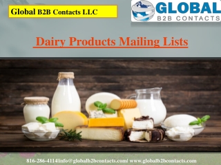 Dairy Products Mailing Lists