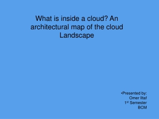 What is inside a cloud? An architectural map of the cloud Landscape