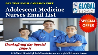 Adolescent Medicine Nurses Email List