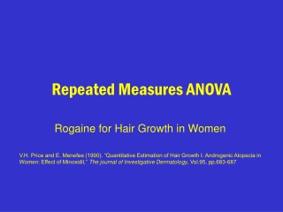 Repeated Measures ANOVA