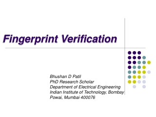 Fingerprint Verification