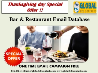 Bar & Restaurant Email Database