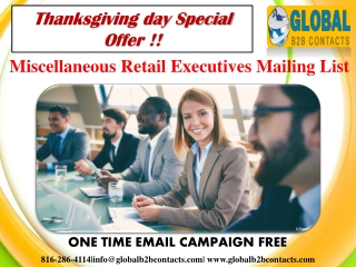 Miscellaneous Retail Executives Mailing List