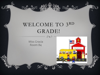 Welcome to 3 rd Grade!