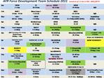 AFR Force Development Team Schedule 2011 Current as of 11 Oct 11 POC: ARPC