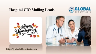 Hospital CIO Mailing Leads