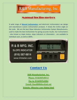 Manual inclinometers