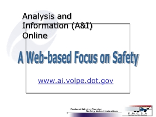 Analysis and Information (A&amp;I) Online