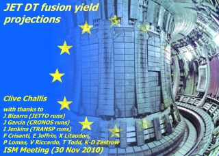 JET DT fusion yield projections