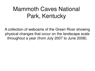 Mammoth Caves National Park, Kentucky