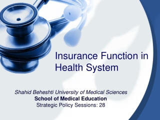 Insurance Function in Health System