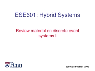 ESE601: Hybrid Systems