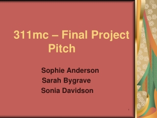 311mc – Final Project Pitch