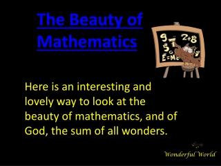 The Beauty of Mathematics